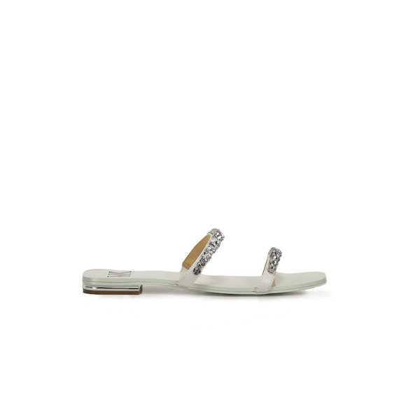 Michael Kors Jessa Flat Sandal Optic White 6.5 M - Picture 1 of 1
